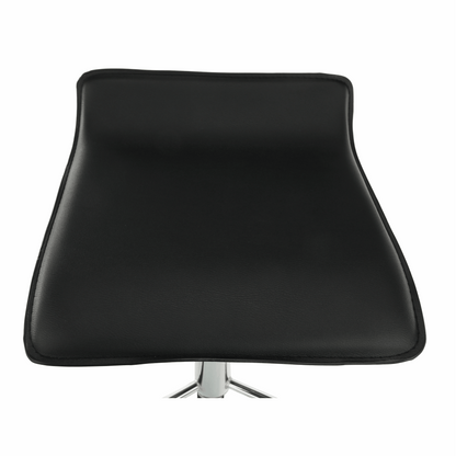 Scaun de bar, piele eco neagră/crom, LARIA NEW