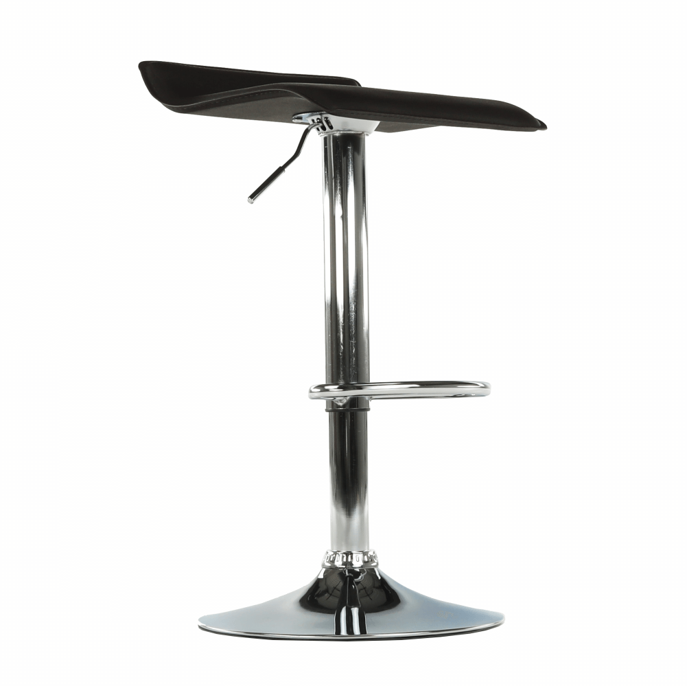 Scaun de bar, piele eco neagră/crom, LARIA NEW