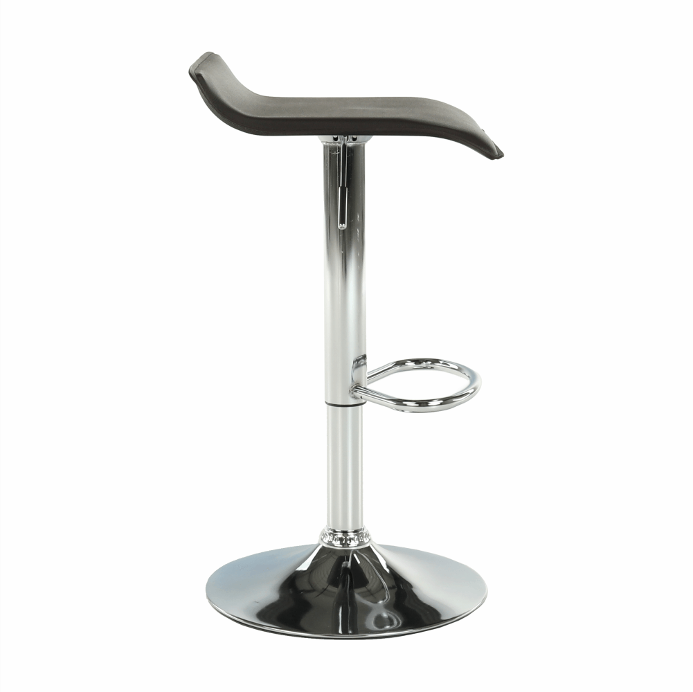 Scaun de bar, piele eco neagră/crom, LARIA NEW