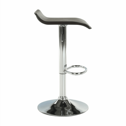 Scaun de bar, piele eco neagră/crom, LARIA NEW