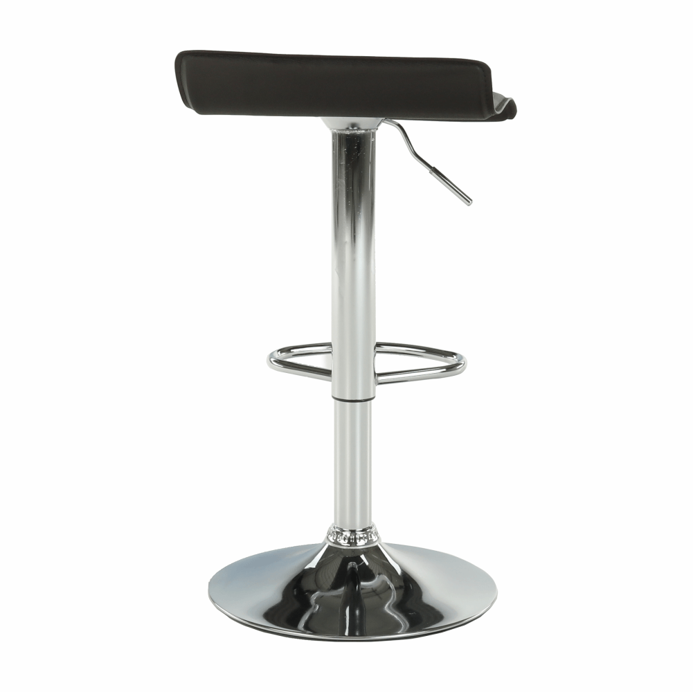 Scaun de bar, piele eco neagră/crom, LARIA NEW
