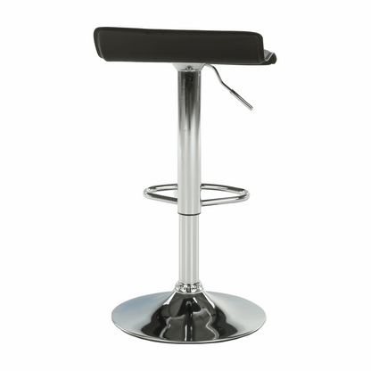 Scaun de bar, piele eco neagră/crom, LARIA NEW