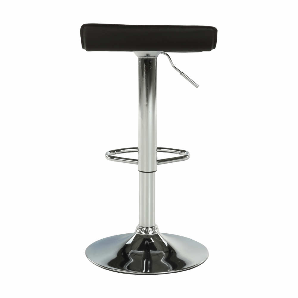 Scaun de bar, piele eco neagră/crom, LARIA NEW