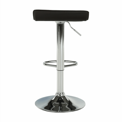 Scaun de bar, piele eco neagră/crom, LARIA NEW