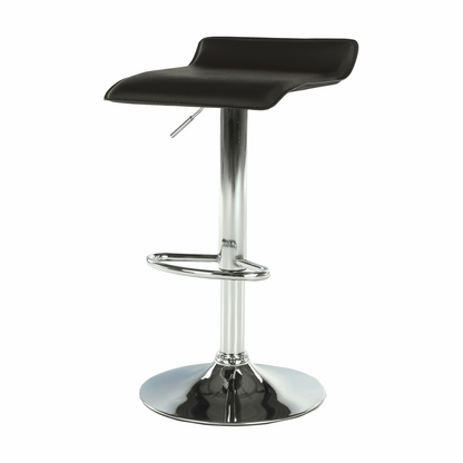 Scaun de bar, piele eco neagră/crom, LARIA NEW