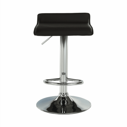 Scaun de bar, piele eco neagră/crom, LARIA NEW