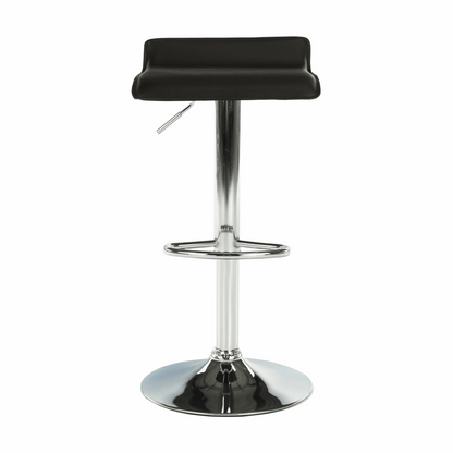 Scaun de bar, piele eco neagră/crom, LARIA NEW