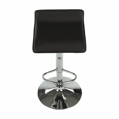 Scaun de bar, piele eco neagră/crom, LARIA NEW