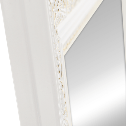 Oglindă de podea, alb/ornament auriu, LAVAL