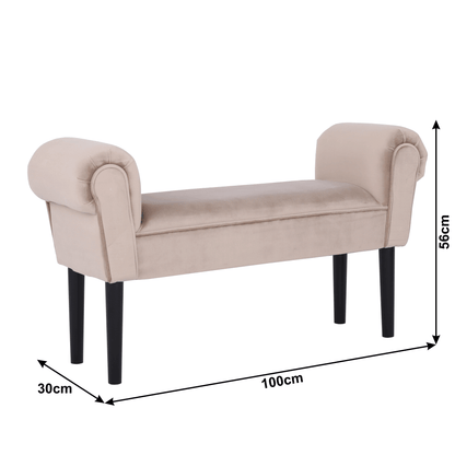 Bancă, catifea Velvet, grej/negru, BURDA