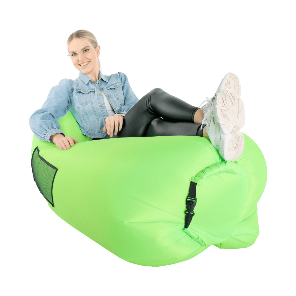 Geantă scaun gonflabilă / geanta leneşă, verde, LEBAG