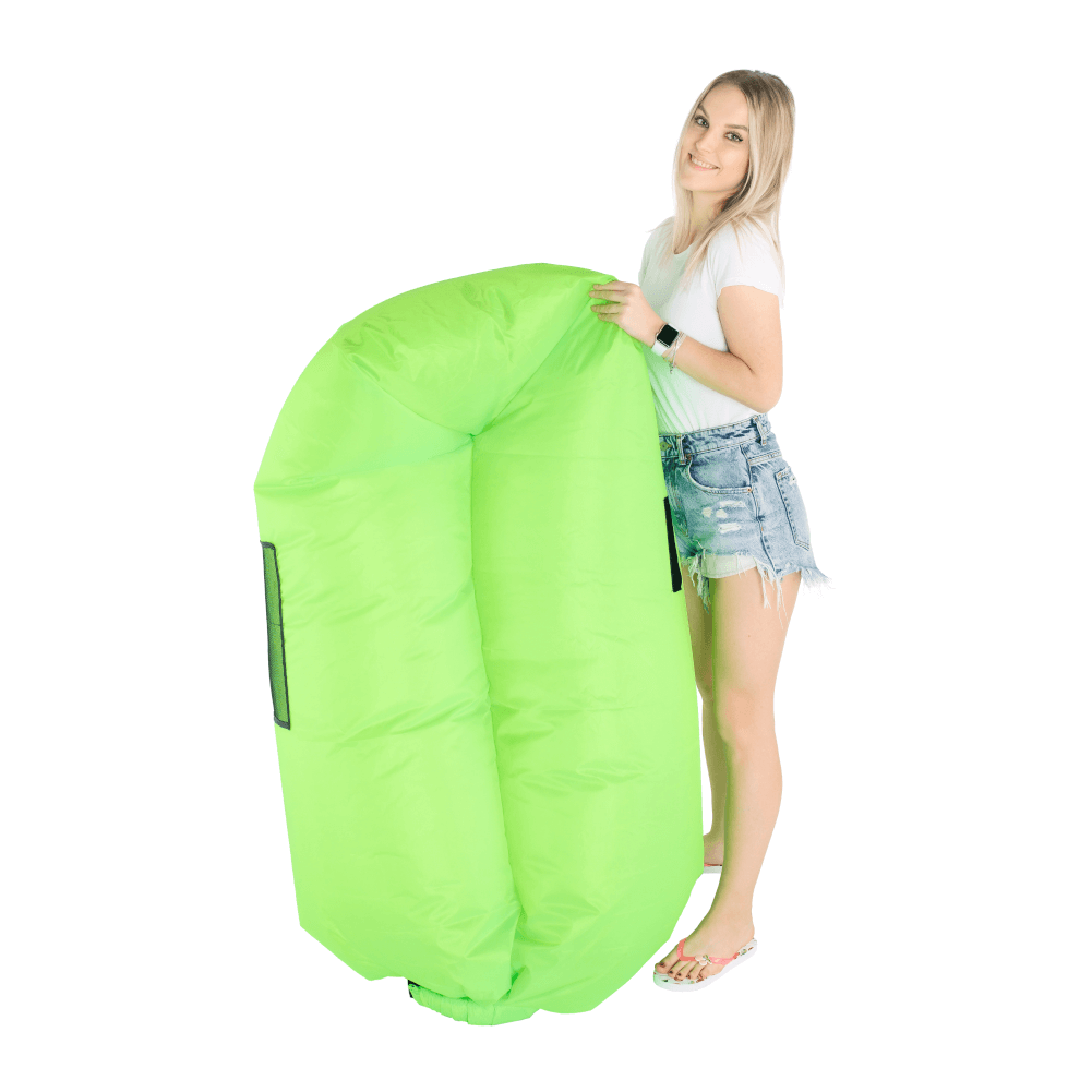Geantă scaun gonflabilă / geanta leneşă, verde, LEBAG
