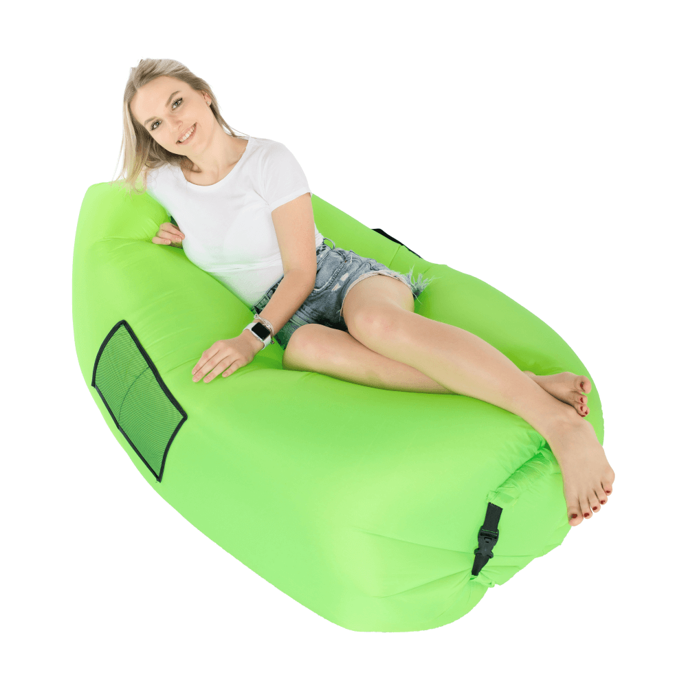 Geantă scaun gonflabilă / geanta leneşă, verde, LEBAG