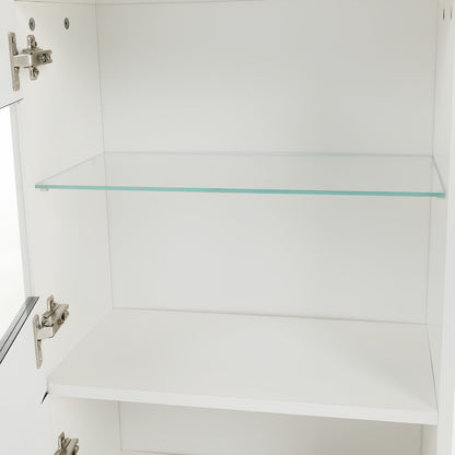 Mobilier living, alb/extra strălucire neagră HG, LEO