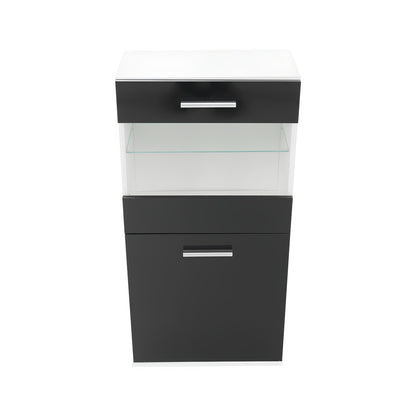 Mobilier living, alb/extra strălucire neagră HG, LEO