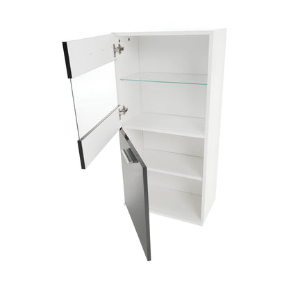Mobilier living, alb/extra strălucire neagră HG, LEO