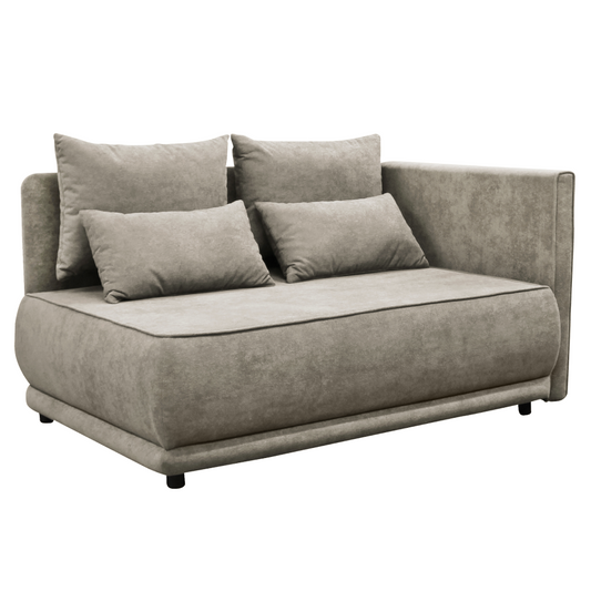 Canapea extensibilă, bej gri Taupe, pe dreapta, LIAMI