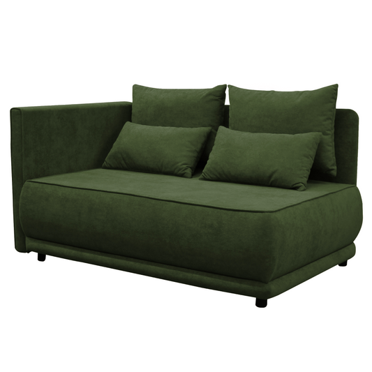 Canapea extensibilă, verde, pe stânga LIAMI