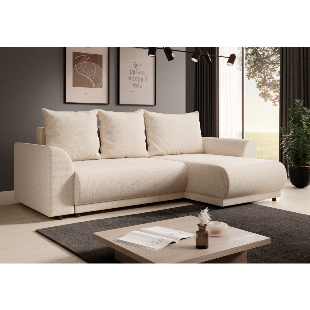 Set de canapea universal, bej, LIMON ROH