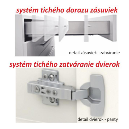 Dulap inferior cu 3 sertare, stejar sonoma/alb, LINE D60S3