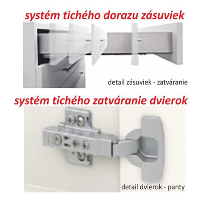 Dulap inferior cu 2 uşi, alb super luciu HG, LINE ALB
