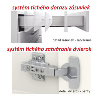 Mască chiuvetă cu 2 uşi, alb super luciu HG, LINE ALB