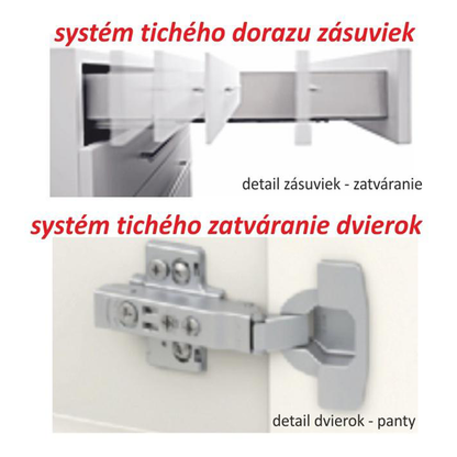 Dulap superior, stejar sonoma/alb super luciu HG, dreapta, LINE ALB