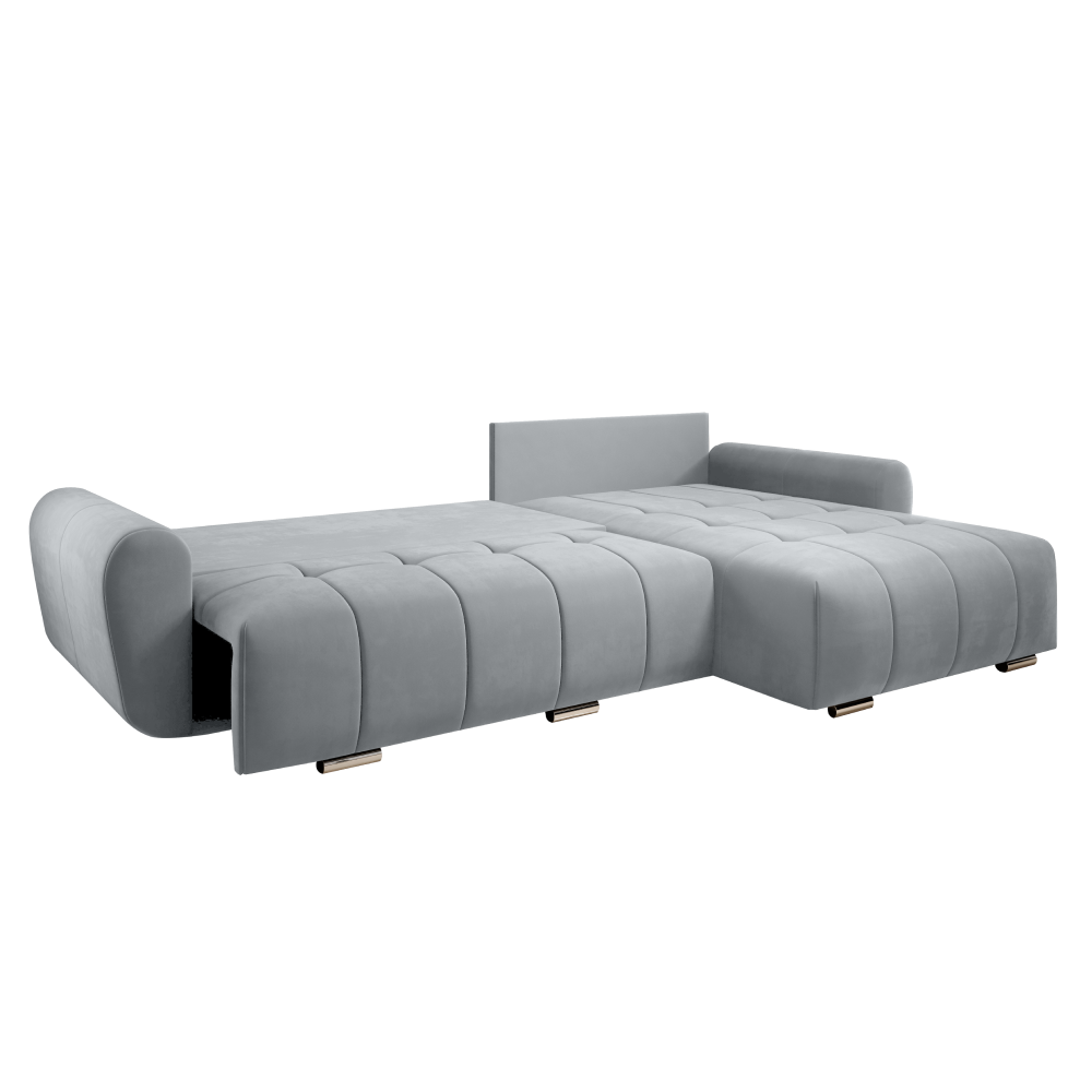 Set canapea universală, ţesătură gri deschis, LONGA ROH