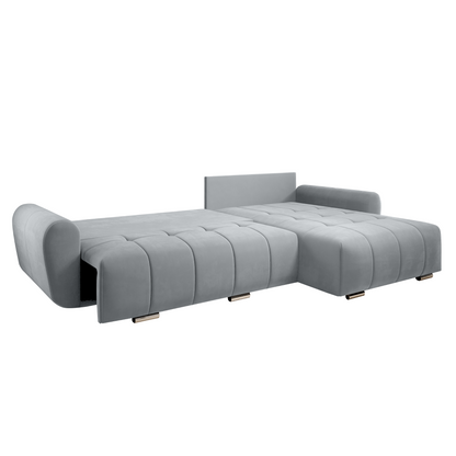 Set canapea universală, ţesătură gri deschis, LONGA ROH