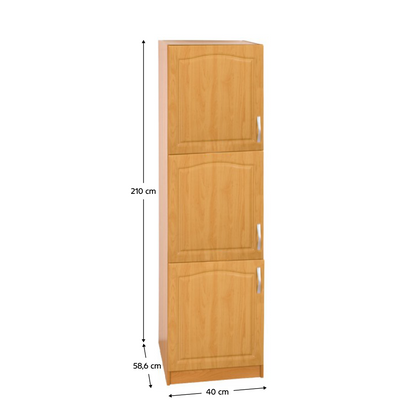 Dulap de bucătărie, pentru alimente, dreaptă, arin, LORA MDF NEW KLASIK S40/210/57