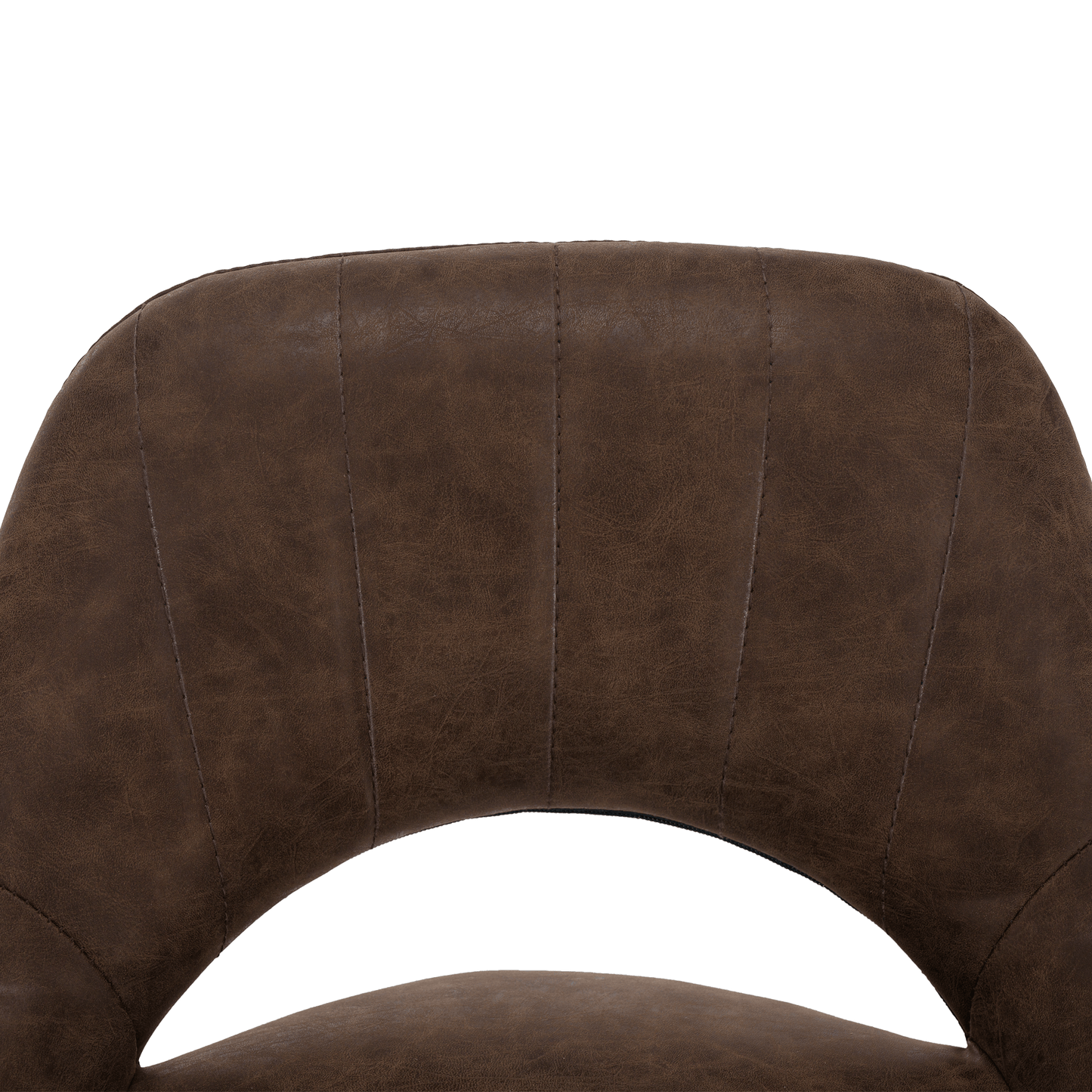 Scaun de bar, material textil maro cu efect de piele întoarsă, LORASA NEW