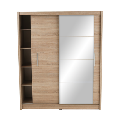 Dulap cu uşi glisante, stejar sonoma, 180x215, LOW