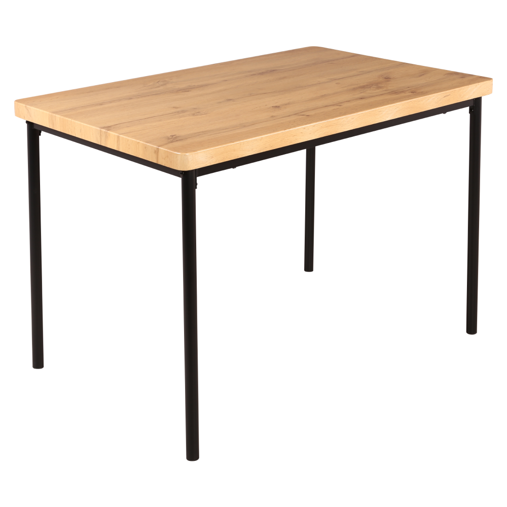Set de sufragerie 1+4, stejar deschis/gri/negru, MADIO
