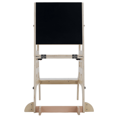 Turnul de învăţare Montessori 3în1 cu tablă, natural, MAGAN