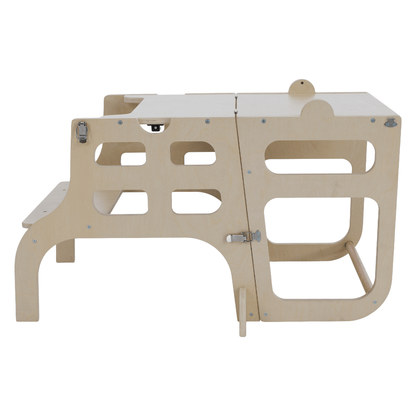 Turnul de învăţare Montessori 3în1 cu tablă, natural, MAGAN