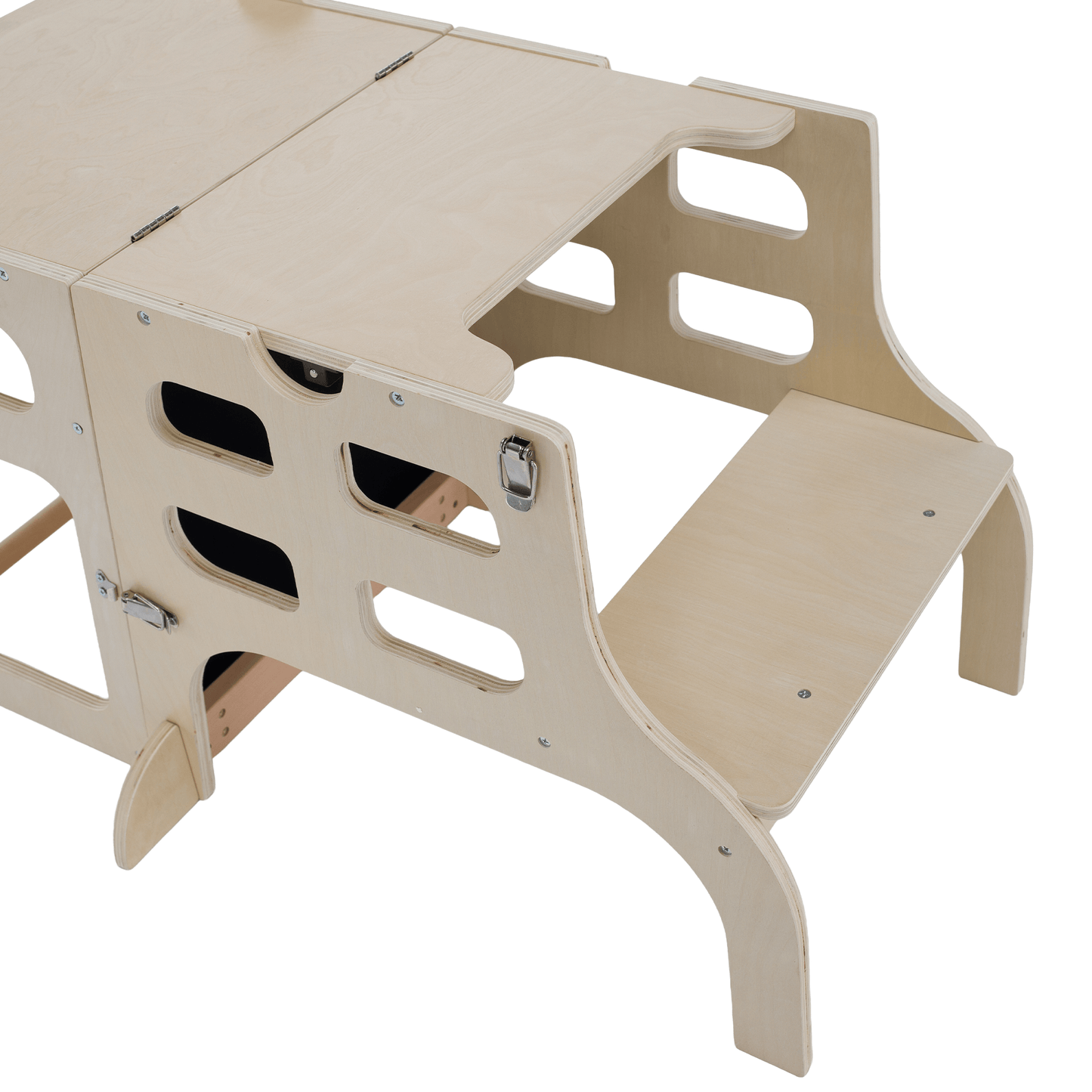 Turnul de învăţare Montessori 3în1 cu tablă, natural, MAGAN