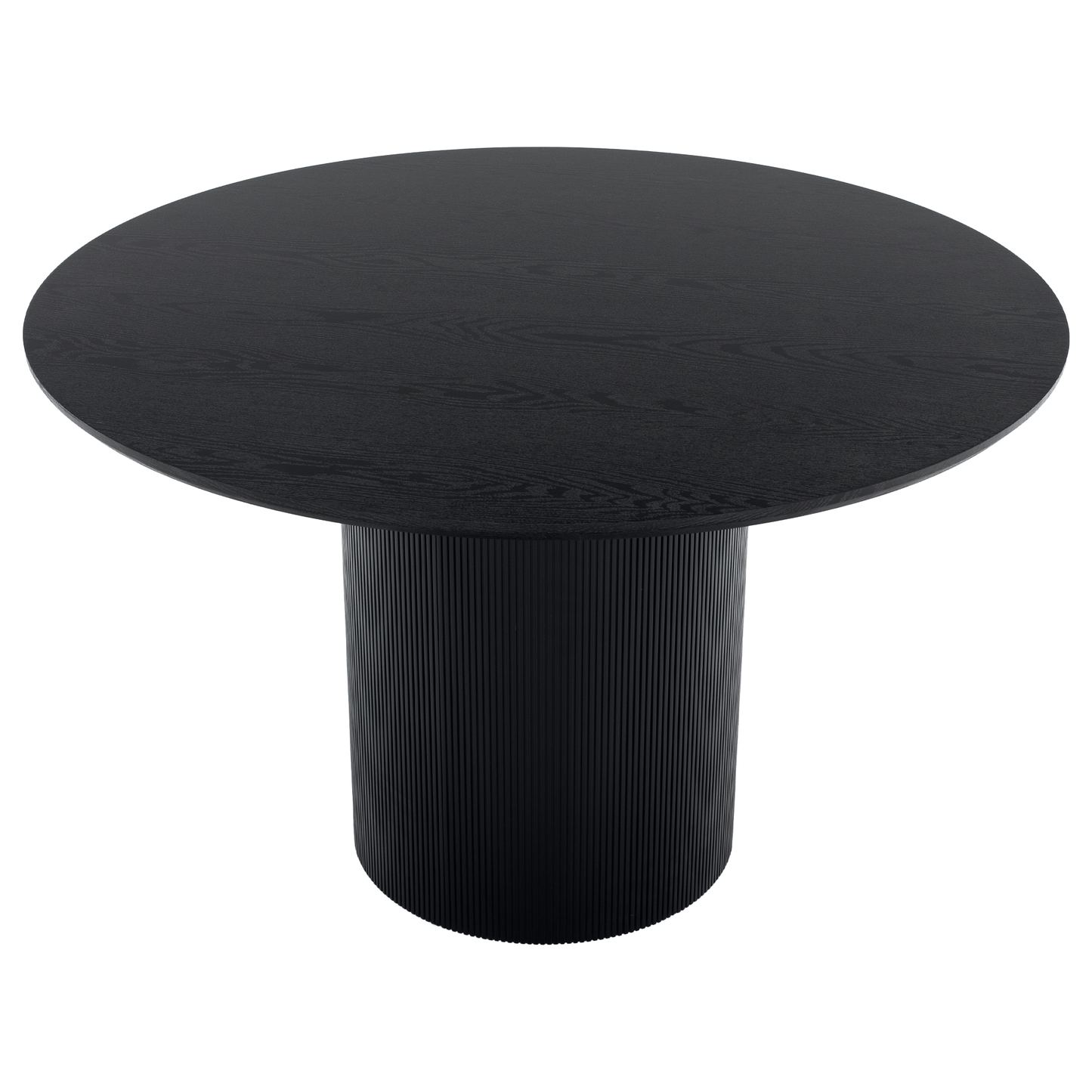 Masă de sufragerie, neagră, diametru 120 cm, MAHIR TIP 2