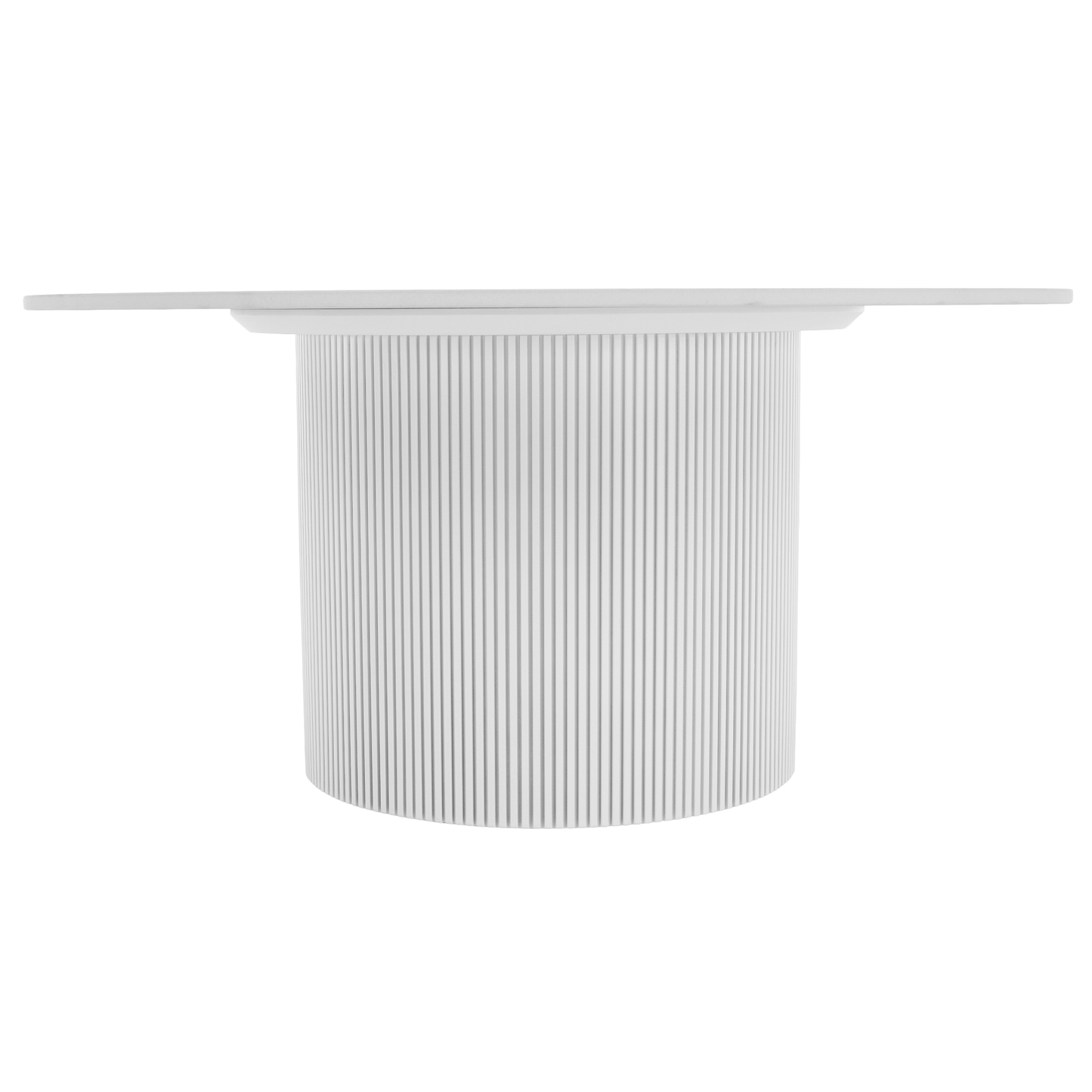 Măsuţă de cafea, marmură albă/MDF, diametru 80 cm, MAHIR TYP 1