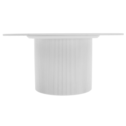 Măsuţă de cafea, marmură albă/MDF, diametru 80 cm, MAHIR TYP 1