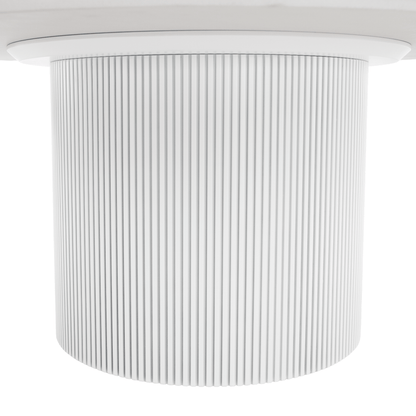 Măsuţă de cafea, marmură albă/MDF, diametru 80 cm, MAHIR TYP 1