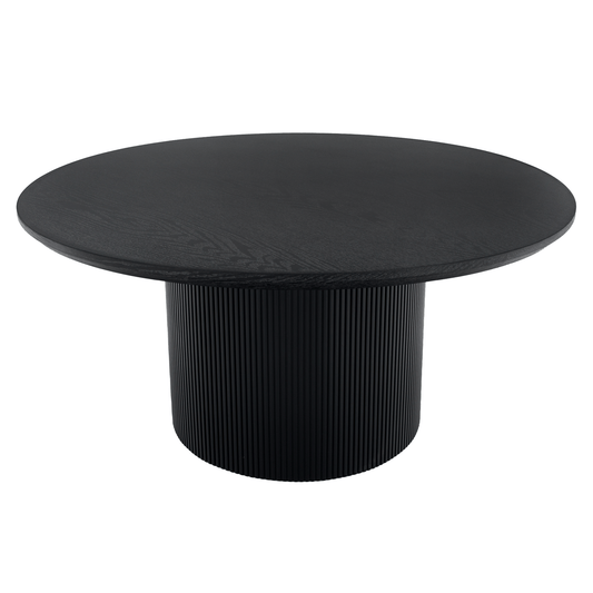 Măsuţă de cafea, negru, diametru 80 cm, MAHIR TYP 2