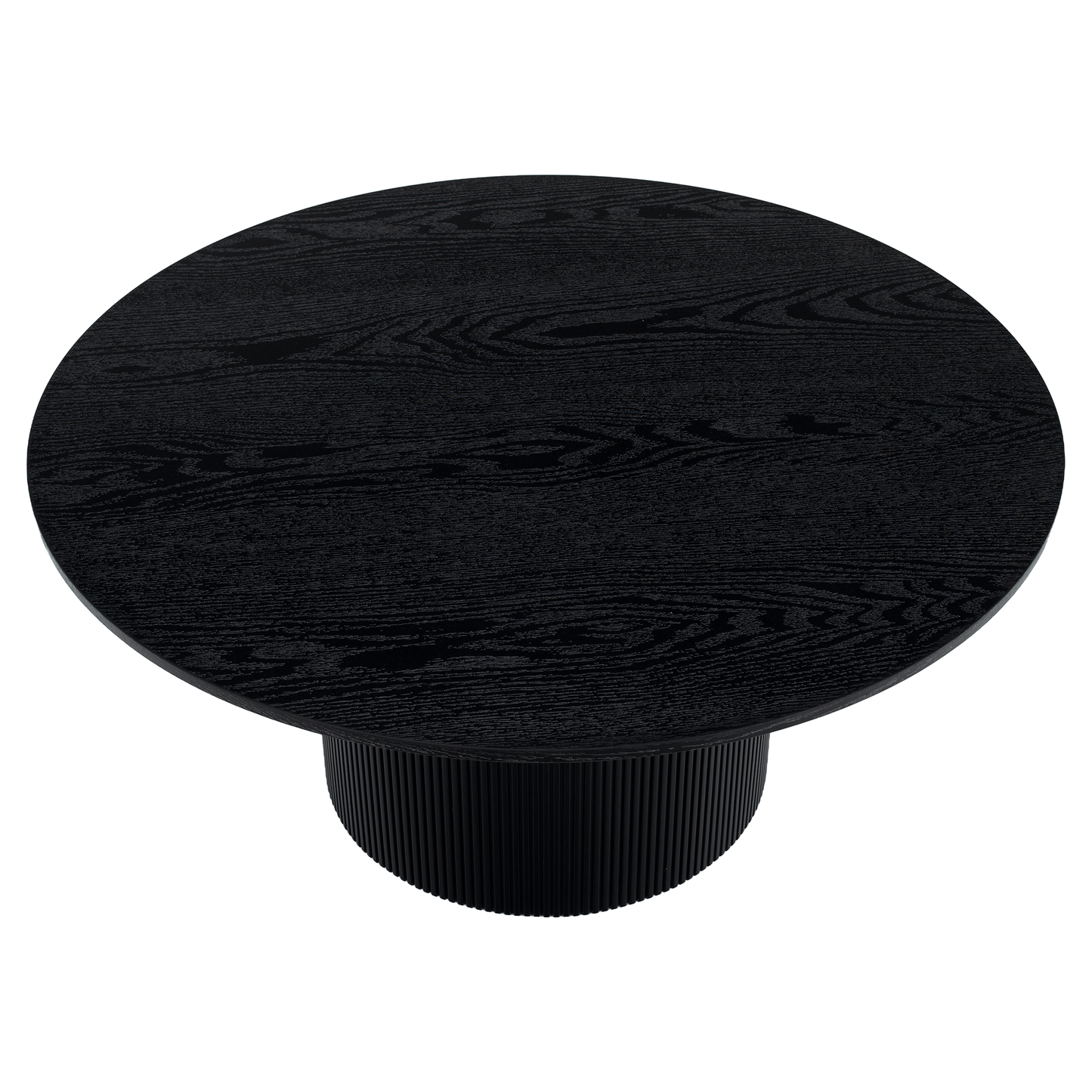 Măsuţă de cafea, negru, diametru 80 cm, MAHIR TYP 2