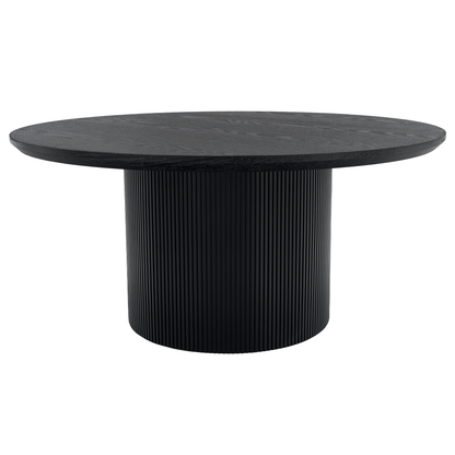 Măsuţă de cafea, negru, diametru 80 cm, MAHIR TYP 2