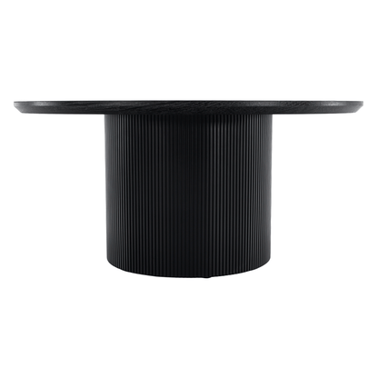 Măsuţă de cafea, negru, diametru 80 cm, MAHIR TYP 2