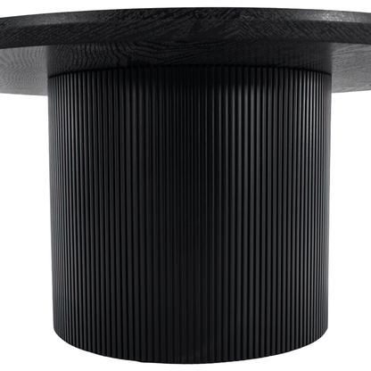 Măsuţă de cafea, negru, diametru 80 cm, MAHIR TYP 2