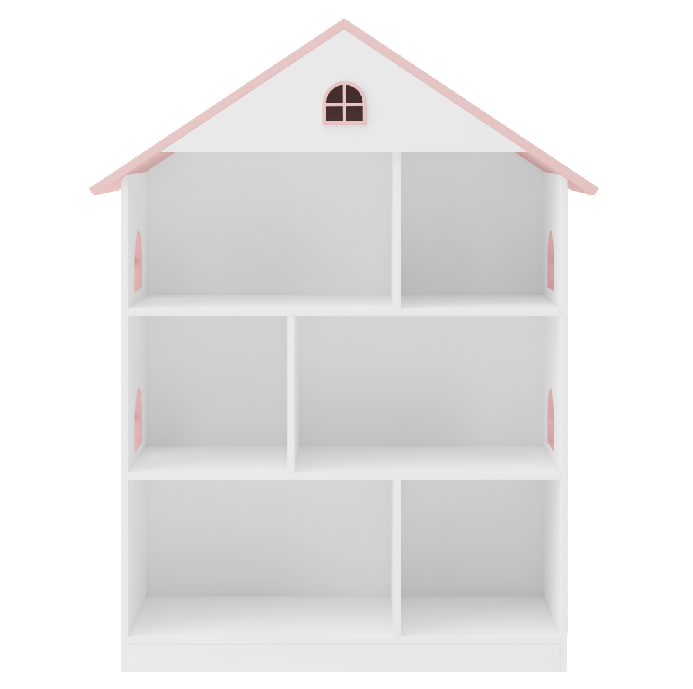 Bibliotecă pentru copii, alb/roz, MAISON TYP 1