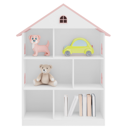 Bibliotecă pentru copii, alb/roz, MAISON TYP 1