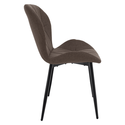 Scaun dining, maro/negru, MAKENA TIP 2