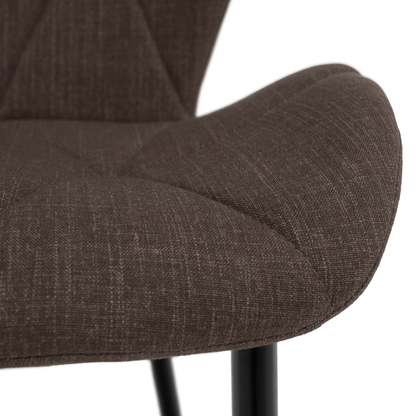 Scaun dining, maro/negru, MAKENA TIP 2