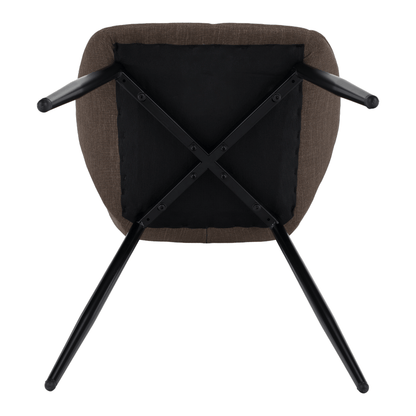 Scaun dining, maro/negru, MAKENA TIP 2